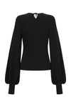 SWAYING/KNIT profile cuffed long-sleeved slim pullover SW24RE1T10 black PS11